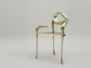 LEDA - Brass chair with armrests _ BD Barcelona Design